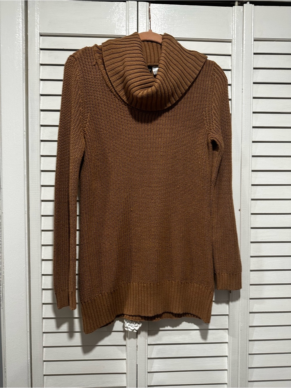 H&M Camel Brown Cowl Neck Sweater